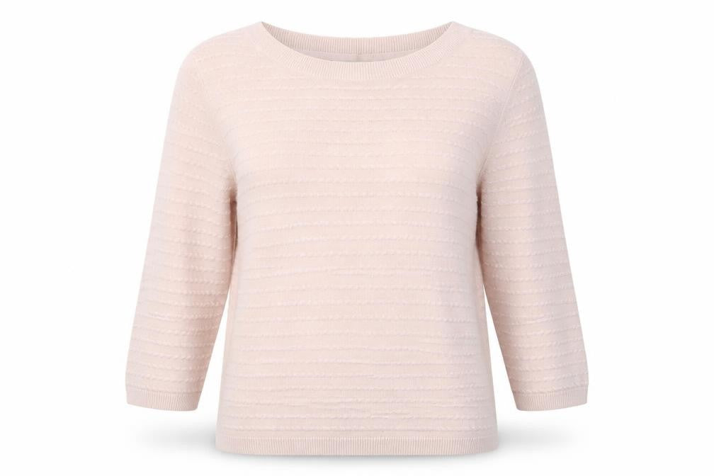 Marks and Spencer Womens Pink Boat Neck  Acrylic Pullover Jumper Size 14
