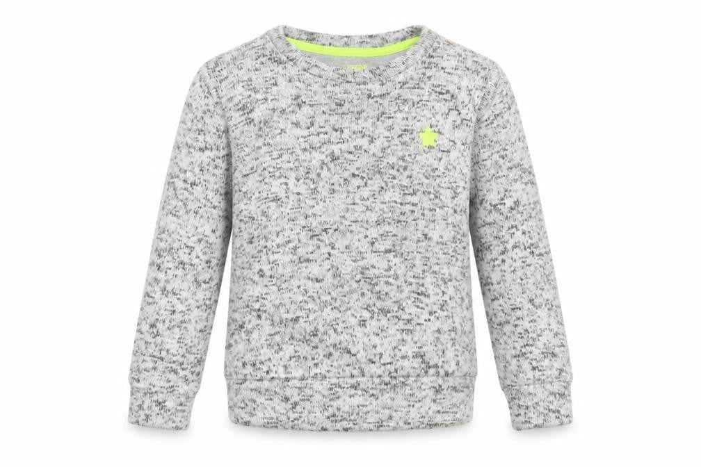 Front view of F&F boys’ grey 100% polyester pullover sweatshirt, size 5-6, years