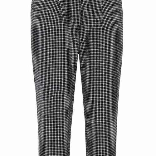 NEXT Womens Black Check Polyacrylate Fibre Trousers  Size 8 L26 in Regular Button