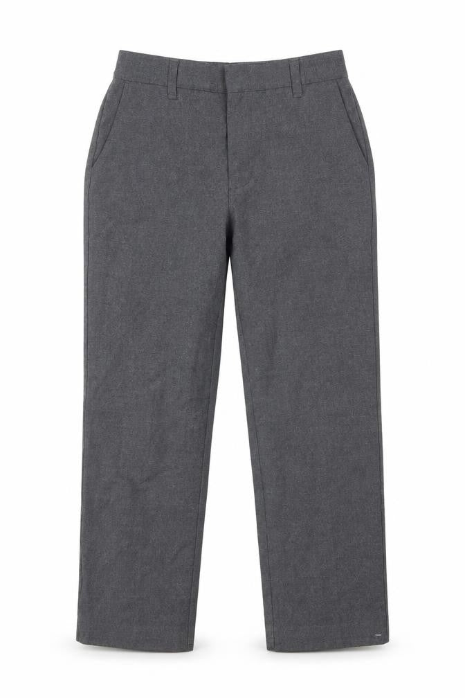 Marks and Spencer Boys Grey  Polyester Dress Pants Trousers Size 8-9 Years  Regular Button - School Wear