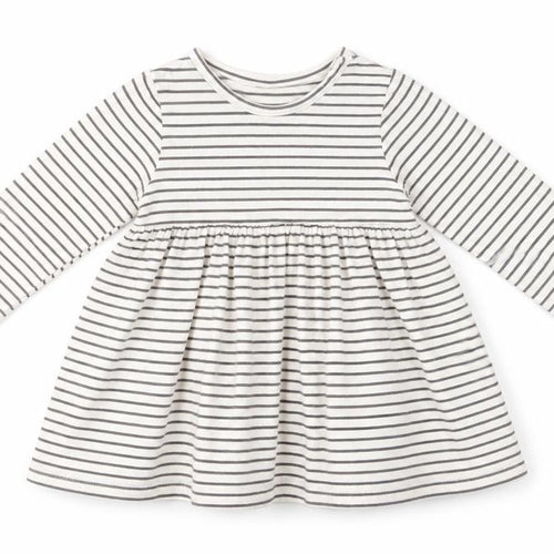 Marks and Spencer Baby White Striped Cotton Fit & Flare  Size 12-18 Months  Crew Neck Pullover