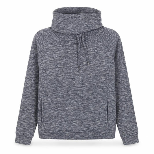 Front view of Atmosphere women’s blue polyester pullover sweatshirt, size UK 10, pullover