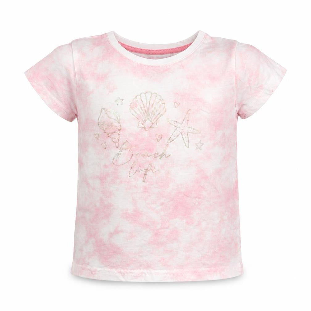 Primark Girls Pink  Cotton Basic T-Shirt Size 7-8 Years Crew Neck  - Shells, Tie Dye