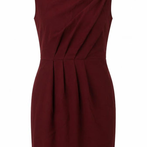 AX Paris Womens Red  Polyester Tank Dress  Size 8  Round Neck Zip