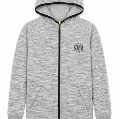 f7f Boys Grey  Cotton Full Zip Hoodie Size 9-10 Years  Zip