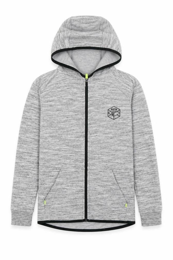 f7f Boys Grey  Cotton Full Zip Hoodie Size 9-10 Years  Zip