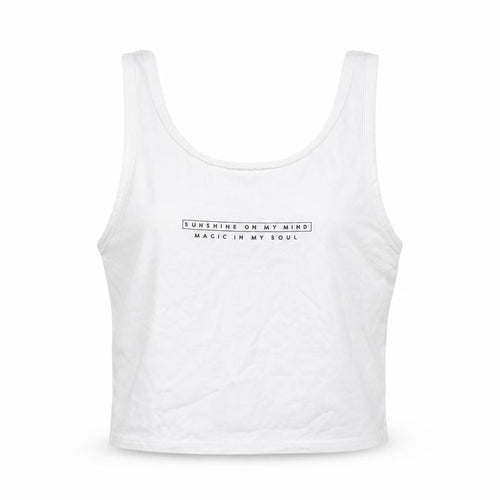 George Girls White  Cotton Cropped Tank Size 5-6 Years Round Neck Pullover