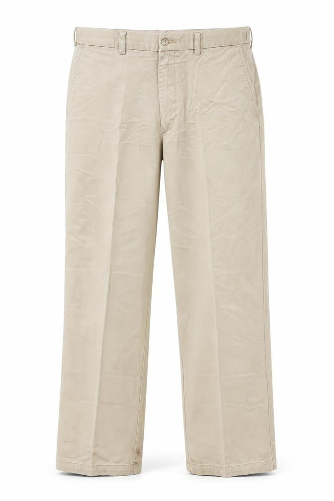 Dunnes Stores Mens Beige  Cotton Trousers  Size XL L33 in Regular Button