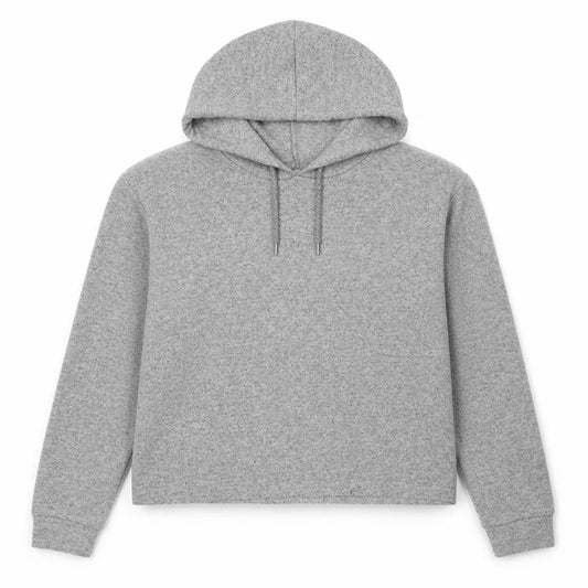 Front view of Primark women’s grey polyester pullover sweatshirt, size M, pullover