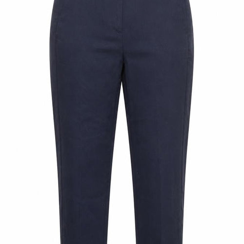 Marks Womens Blue  Cotton Dress Pants Trousers Size 8 L24 in Regular Button