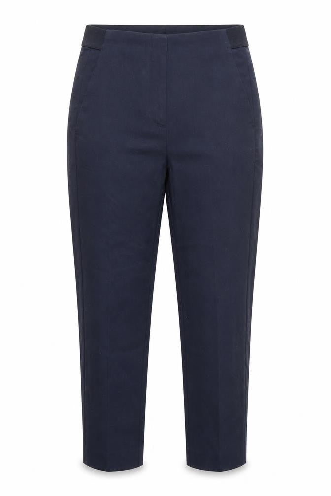 Marks Womens Blue  Cotton Dress Pants Trousers Size 8 L24 in Regular Button