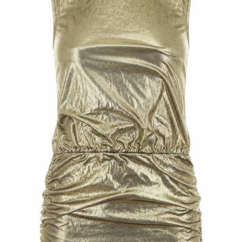 South Womens Gold  Polyester Skater Dress  Size 14  Round Neck