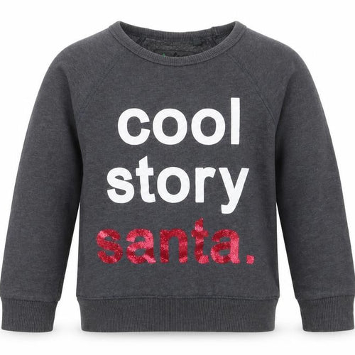 NEXT Boys Grey  Cotton Pullover Sweatshirt Size 7 Years  Pullover - Cool Story Santa, Christmas