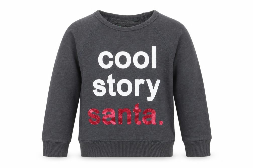 NEXT Boys Grey  Cotton Pullover Sweatshirt Size 7 Years  Pullover - Cool Story Santa, Christmas