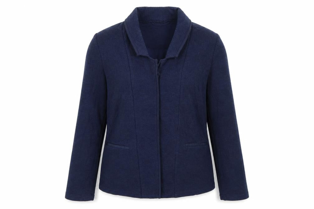 Front view of New Look women’s blue jacket blazer, size UK 8