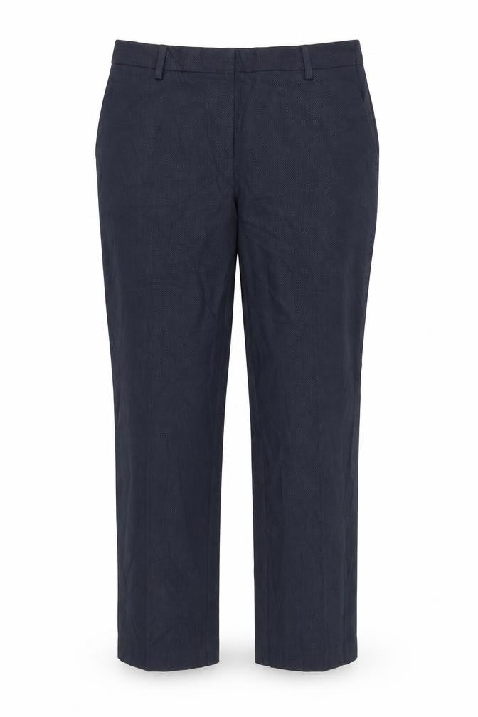 Marks and Spencer Womens Blue  Polyester Carrot Trousers Size 12 L28 in Regular Zip