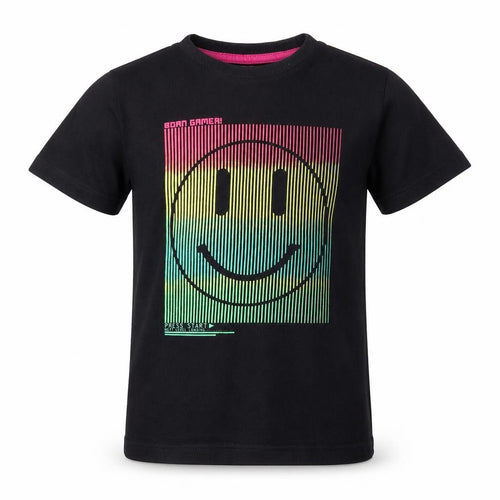 URBN DEPT  Boys Black  100% Cotton Basic T-Shirt Size 8 Years Round Neck