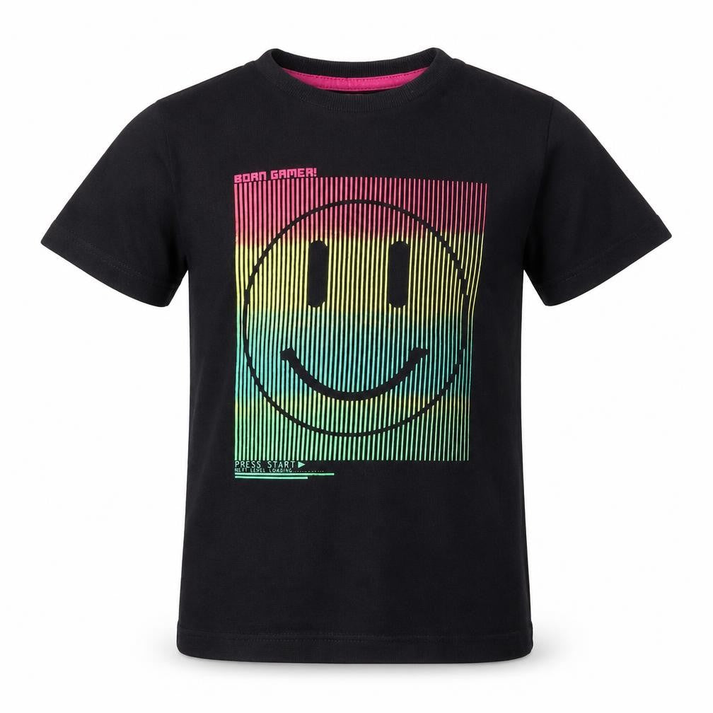 URBN DEPT  Boys Black  100% Cotton Basic T-Shirt Size 8 Years Round Neck