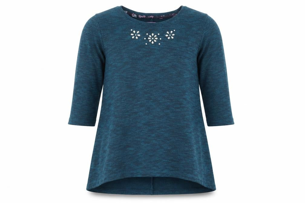 F&F Girls Green Crew Neck  Polyester Tunic Jumper Size 8-9 Years  Pullover - Embellished