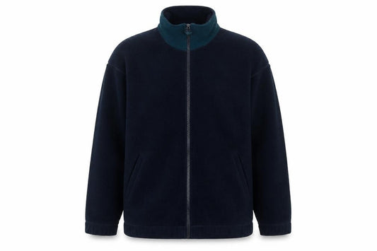 Front view of Marks & Spencer men’s black jacket, size S, zip