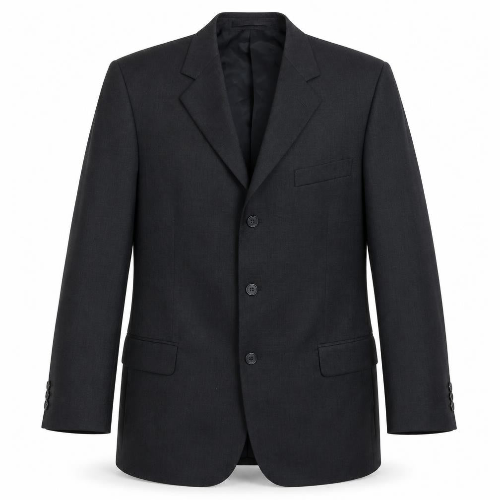 Front view of Scott & Taylor men’s grey wool jacket suit jacket, size 42