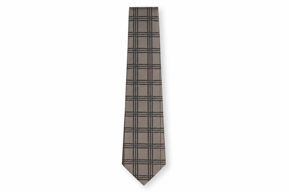 Front view of Next men’s bronze plaids & checks silk pointed tie one size