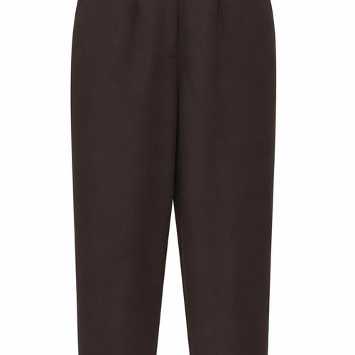 Preworn Womens Brown  Polyester Carrot Trousers Size 10 L26 in Regular
