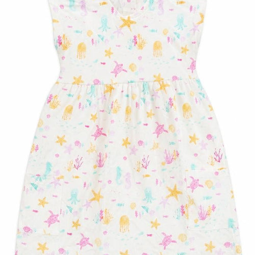 George Girls White  100% Cotton A-Line  Size 12-18 Months  Round Neck Pullover