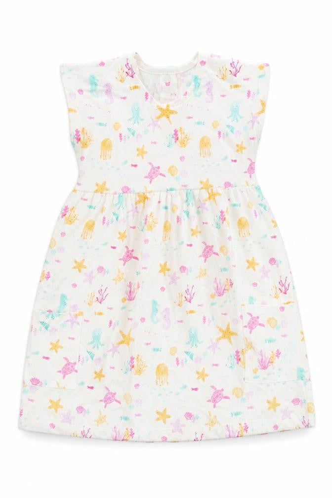 George Girls White  100% Cotton A-Line  Size 12-18 Months  Round Neck Pullover