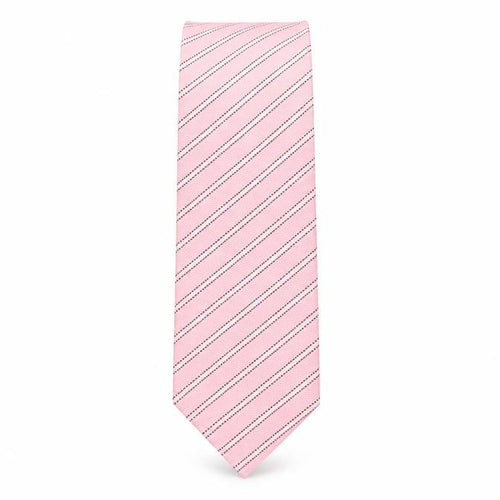 carnaval de venise Mens Pink Striped Silk Pointed Tie One Size