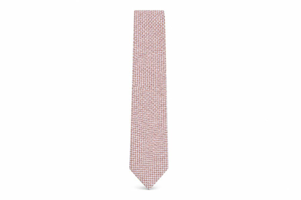 Front view of Charlton Gray men’s multicoloured geometric polyester pointed tie one size