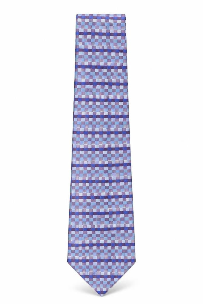 John Lewis Mens Multicoloured Plaids & Checks Silk Pointed Tie One Size