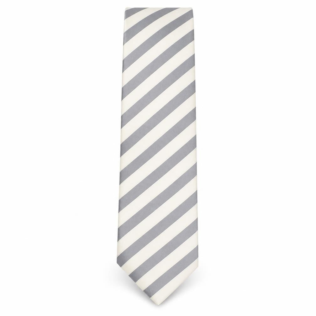 Front view of Milan men’s multicoloured striped silk pointed tie one size