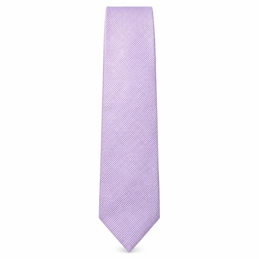 Front view of Next men’s purple grenadine polyester pointed tie one size
