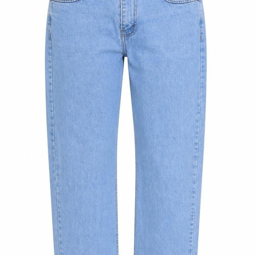 Preworn Womens Blue  Cotton Straight Jeans Size 36 in L31 in Regular Button