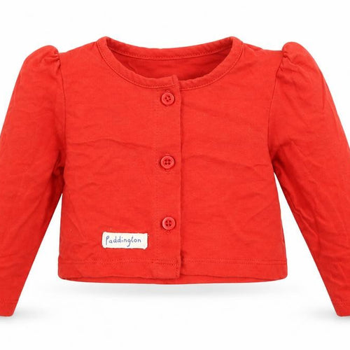 Matalan Girls Red  100% Cotton Cardigan Jumper One Size  Button