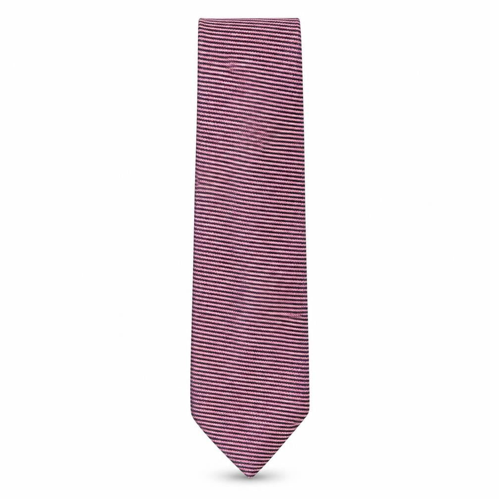 Front view of Fraser men’s multicoloured striped silk pointed tie one size