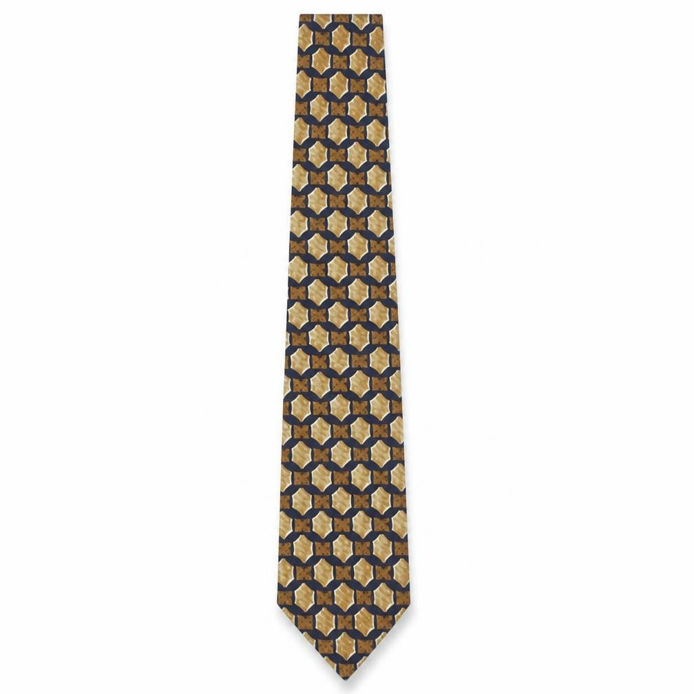 Front view of Havana men’s multicoloured geometric polyester pointed tie one size