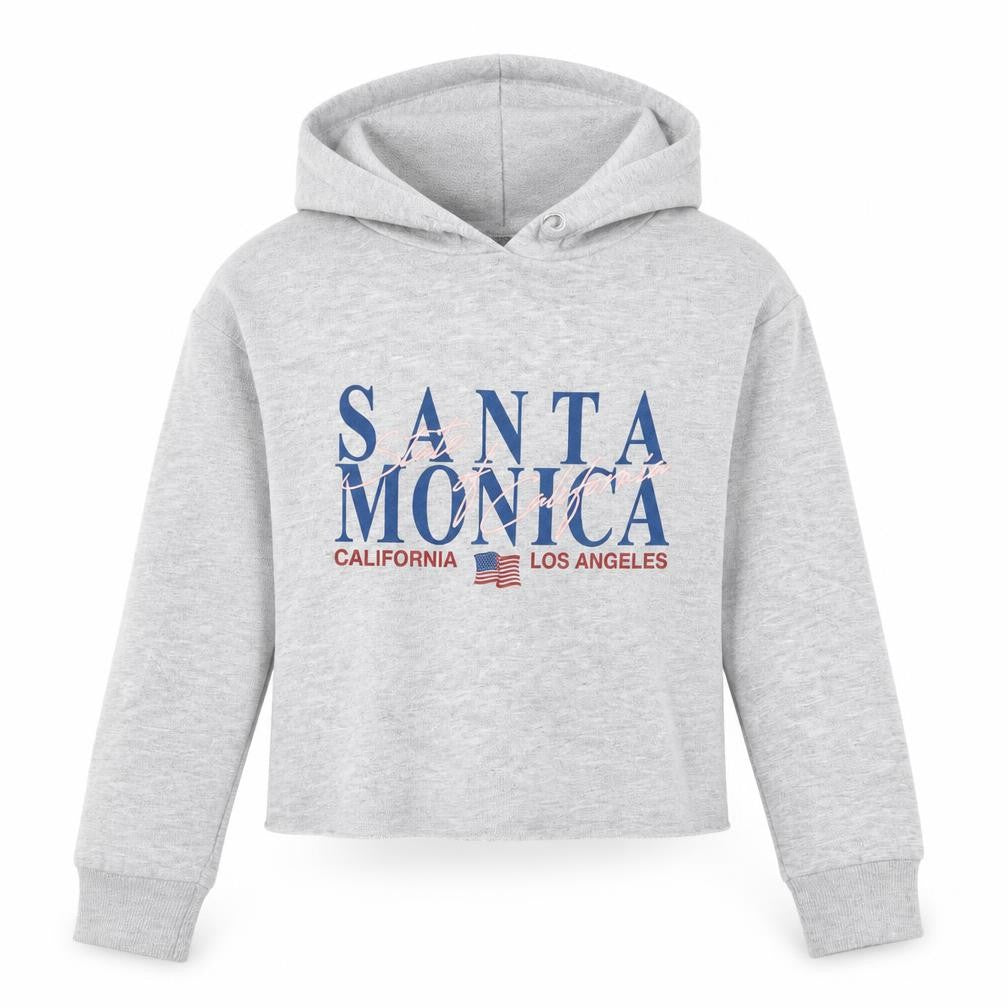 New Look Girls Grey  Polyester Pullover Hoodie Size 12-13 Years   - Cropped