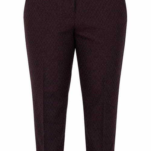 Miss Selfridge Womens Purple Geometric Polyester Trousers  Size 14 L27 in Regular Zip