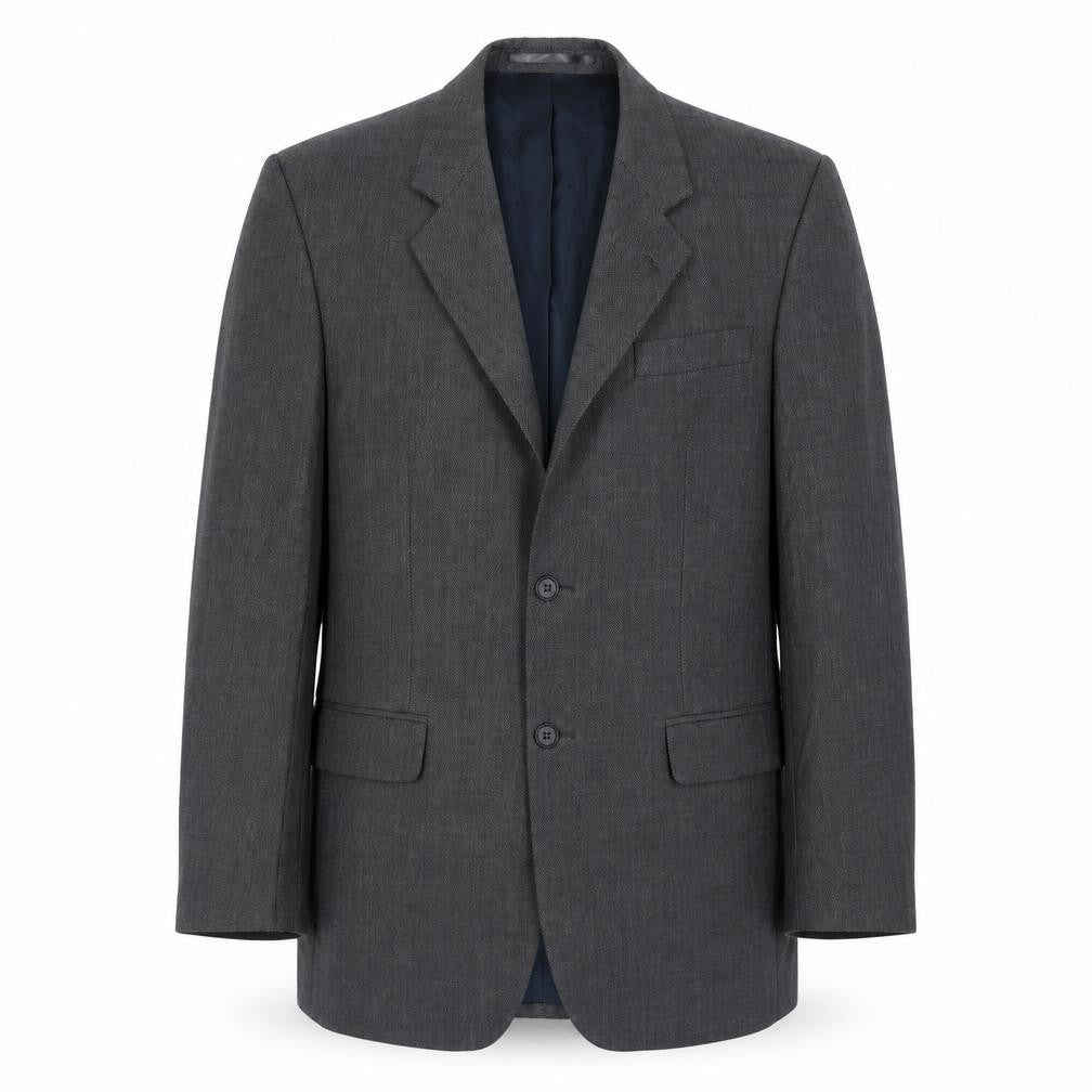 Front view of Roderick Charles men’s grey wool jacket suit jacket, size 38