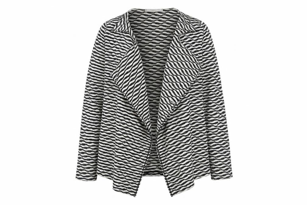 George Womens Beige V-Neck Geometric Polyester Cardigan Jumper Size 12