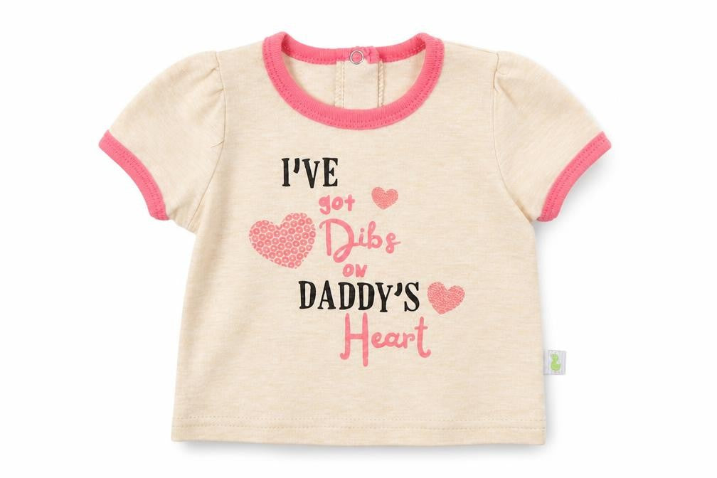 Duck Duck Goose Girls Beige  Cotton Pullover T-Shirt Size 12 Months Round Neck Pullover