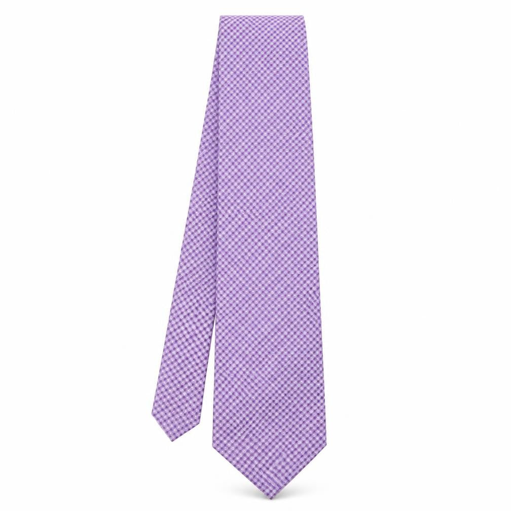 Marks and Spencer Mens Purple Plaids & Checks Silk Pointed Tie One Size
