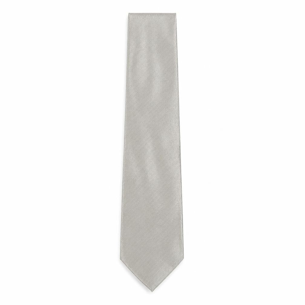 Next Mens Grey Geometric Polyester Pointed Tie One Size