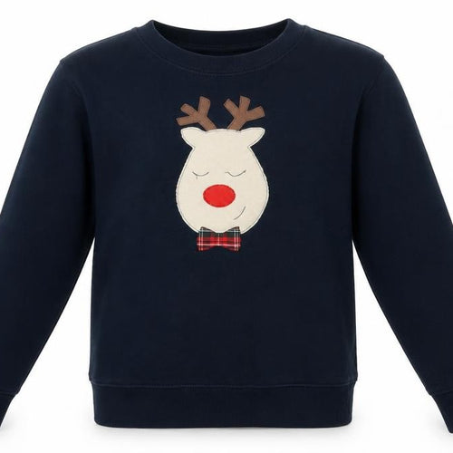 NOT FOR PONIES Girls Blue  Cotton Pullover Sweatshirt Size 7-8 Years   - Christmas
