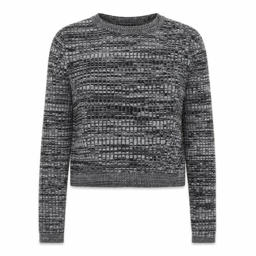 Topshop Womens Grey  Acrylic Jersey T-Shirt Size 8 Roll Neck