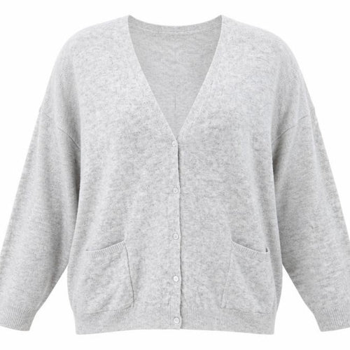 Bershka Womens Grey V-Neck  Polyester Cardigan Jumper Size S