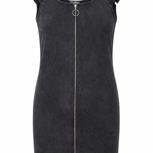 Mango Womens Grey  Polyester Bodycon  Size S  Scoop Neck Zip