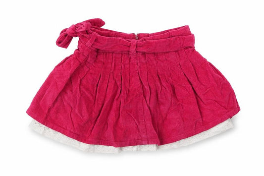 Front view of Sisley Baby Pink Cotton Skater Skirt, size 12-18, Months Zip